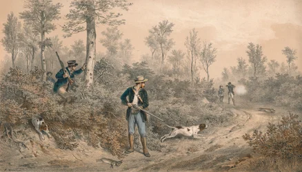 Hunting with Guns, Battue in the Forest