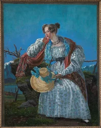 Young Woman Sitting in a Norwegian Landscape
