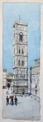 Walking in Piazza Duomo in Florence