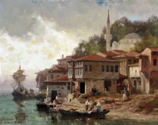 Constantinople, edge of the Bosphorus, Asia coast