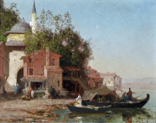 Constantinople, Edge of the Bosphorus, Europe Coast
