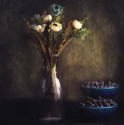 Moody Floral Berries Still Life