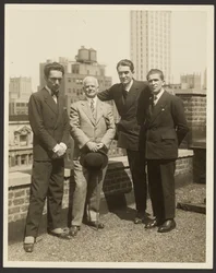 Group Portrait of F. Vecchi, Dr. Brinton, F. Azari, and O.L. Foletti