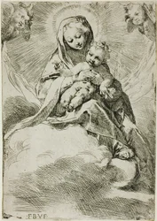 Madonna and Child on Clouds