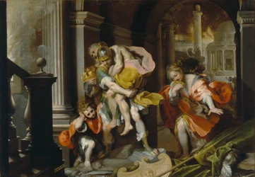 Aeneas and Anchises Escaping from Troy, c. 1587
