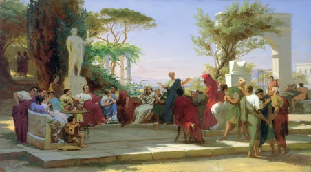 Horatius Reading his Satires to Maecenas, 1863
