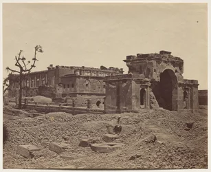 Gateway and Banquetting Room Inside the Residency, Used as Hospital by the Garrison