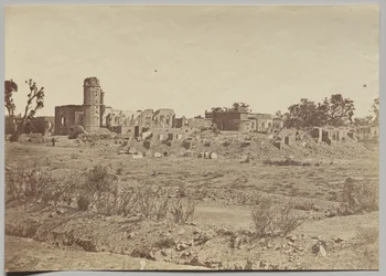 The Churchyard and Residency in the Distance
