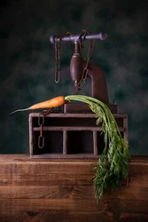 Fresh Carrot Under Press