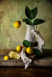 Rustic Lemon Still Life