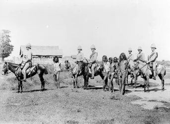 Dacoits Being Brought in by Mounted Infantry, c.1890