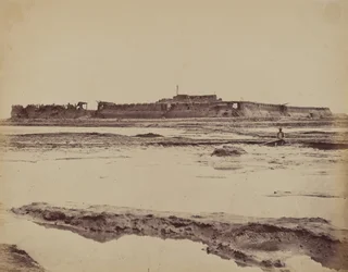 Exterior of North Taku Fort on Peiho River, Showing the English and French Entrance, Aug 21, 1860