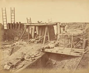 Interior of the Angle of North Fort Immediately After the Capture