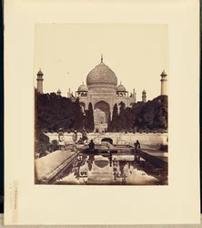 The Taj Mahal with the Fountains