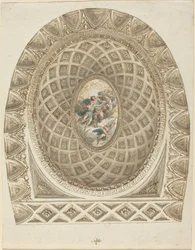 A Coffered Dome with Apollo and Phaeton