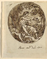 Bacchus, Design for Vaulted Ceiling, Sala dei Legislatori, Palazzo Conti-Sinibaldi, Faenza