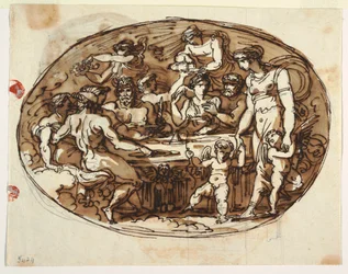 Banquet of the Gods, variant for the Sala di Pranza, Palazzo Guarini, Forli