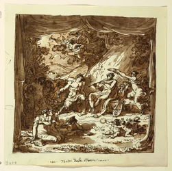 Design for Stage Curtain: Apollo and Marsyas, Palazzo Conti-Sinibaldi, Faenza