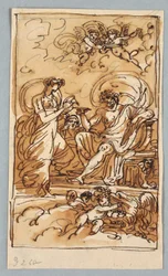 Hebe Pours Wine into Jupiter