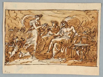 Hebe Pours Wine into Jupiter