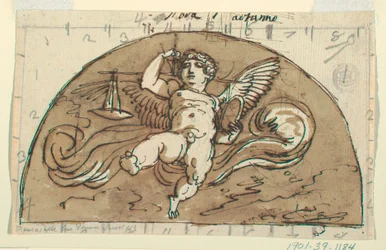 Libra, Lunette for Ceiling, Sala Ottagonale, Palazzo Milzetti, Faenza