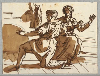 Man and Woman, Cartoon for 