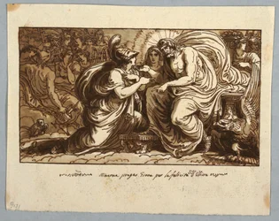 Sheet from a Sketchbook: Minerva Asking Jupiter for the Happiness of Ulysses or Minerva Questions Jupiter on the Destiny of Ithaca
