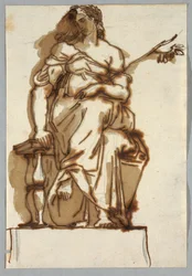 Study after an Antique Statue of a Seated Woman