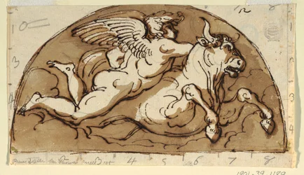 Tarus, Lunette for Ceiling, Sala Ottagonale, Palazzo Milzetti, Faenza