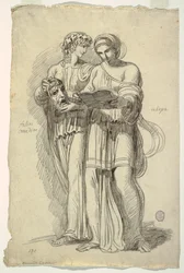 Thalia, Muse of Comedy and Calliope, Muse of Epic Poetry