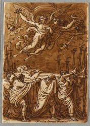 The Apostles Carrying the Body of the Virgin to the Tomb, Study after Lodovico Carracci