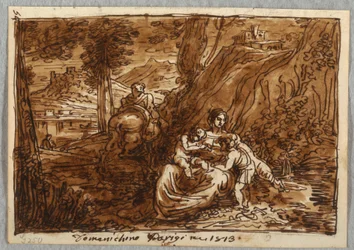 The Flight into Egypt, After Domenichino