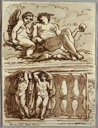 Venus and Cupid, Study after Annibale Carracci