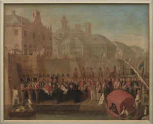Genoa. Visit to the Free Port by Pope Pius VII on May 5, 1815.