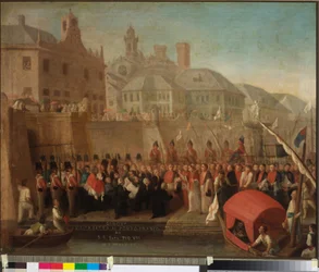 Visit to the free port of Genoa by H.S. Pope Pius VII, c.1818