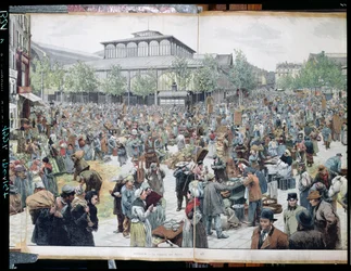 View of Les Halles, 1885