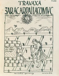 A Peasant Irrigating His Field in November