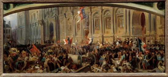 Revolution of 1848: Alphonse de Lamartine Rejects the Red Flag at the Town Hall