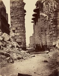 Central avenue of the hypostyle hall, viewed from the east (Karnak) - Thebes