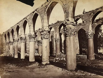 Columns and Arches in the Archaeological Zone of Heliopolis or Baalbek, Lebanon