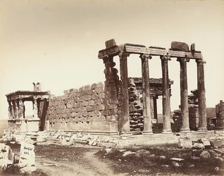 The Temple of Erectheion on the Acropolis in Athens
