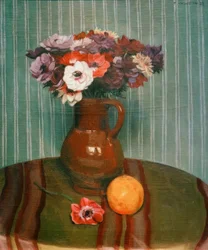 Anemones and Orange