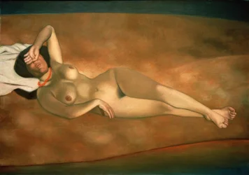 Woman Lying on the Sand
