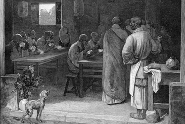 Refectory in a Buddhist Monastery