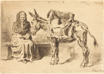 Seated Woman and Ass, 1875