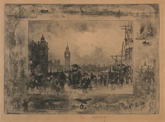 Westminster Bridge, or Westminster Tower, 1884