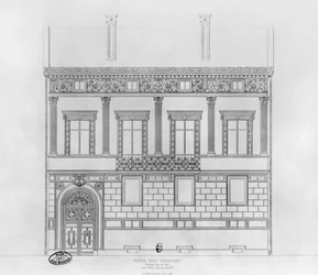 Hotel de Pourtales, facade, 1850