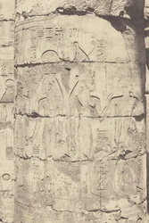 Karnak (Thebes), Hypostyle Hall, Central Colonnade, Decoration of a Column, 1853