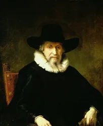 Portrait of a Gentleman Wearing a Ruff and Dark Clothes with a Wide-Brimmed Hat
