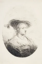 Young Lady with Plumed Hat, 1644